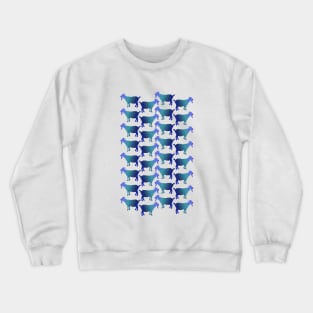 Seamless Blue Goat Pattern Crewneck Sweatshirt